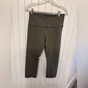 Lulu lemon -  High-Rise Olive Green Capri Leggings